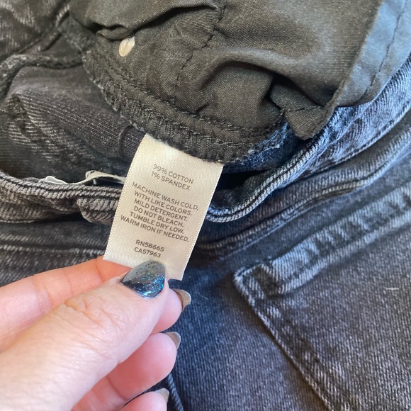 Abound black jean shorts raw-hemline size 27 - Picture 3 of 4